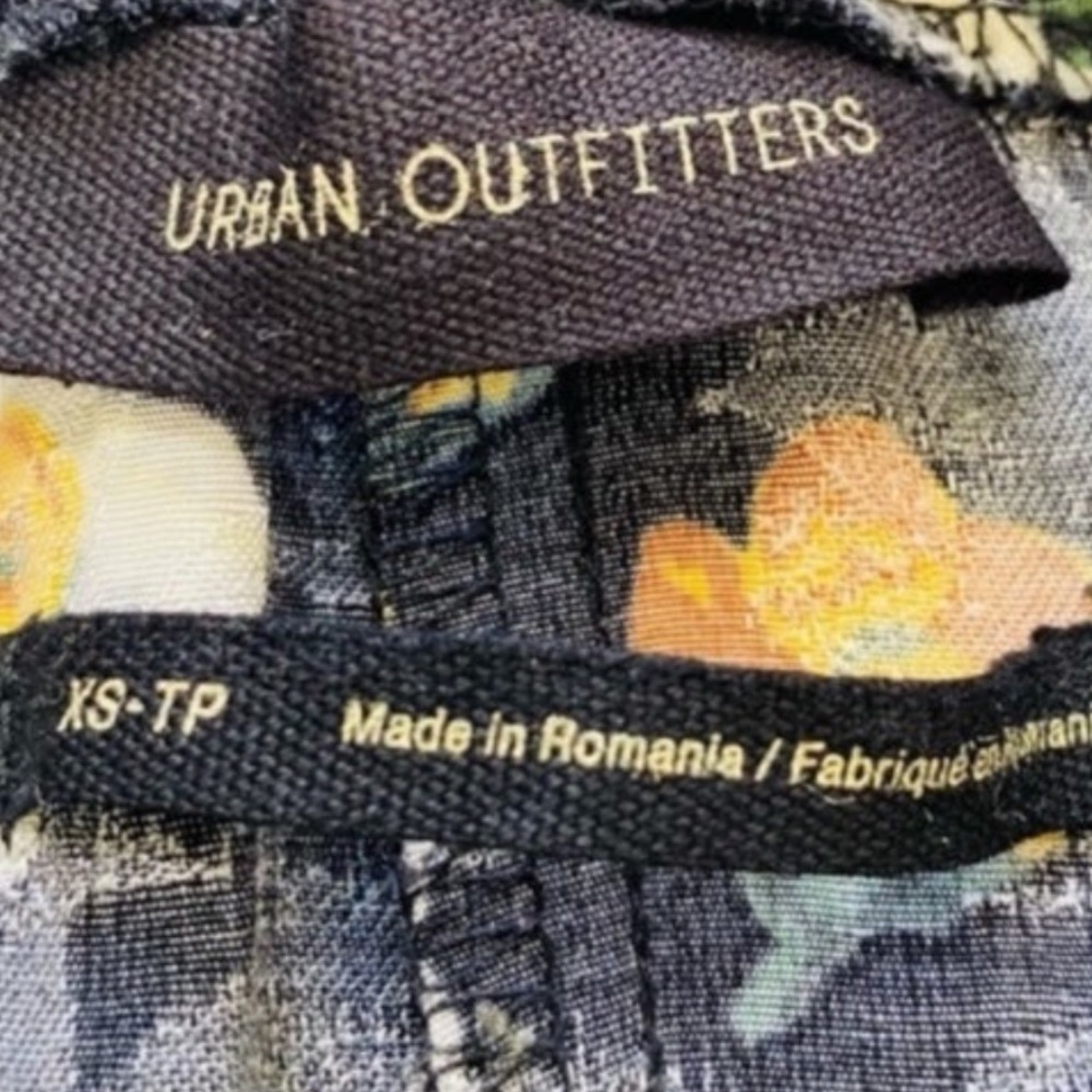 Urban Outfitters by free people Side Striped Satin flower wide leg Track Pants - Picture 7 of 10